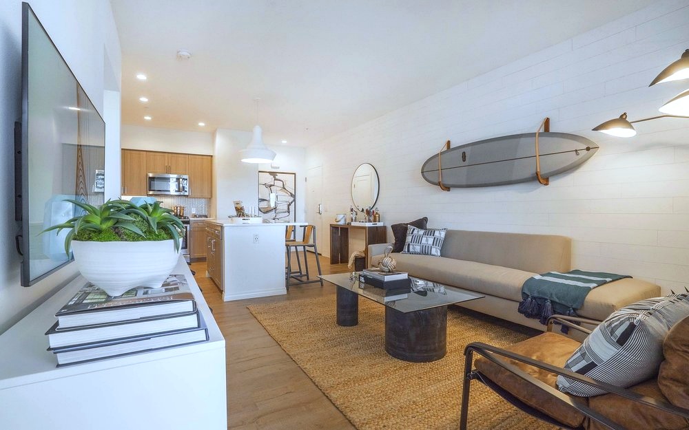 Mirasol model residence — coastal living room